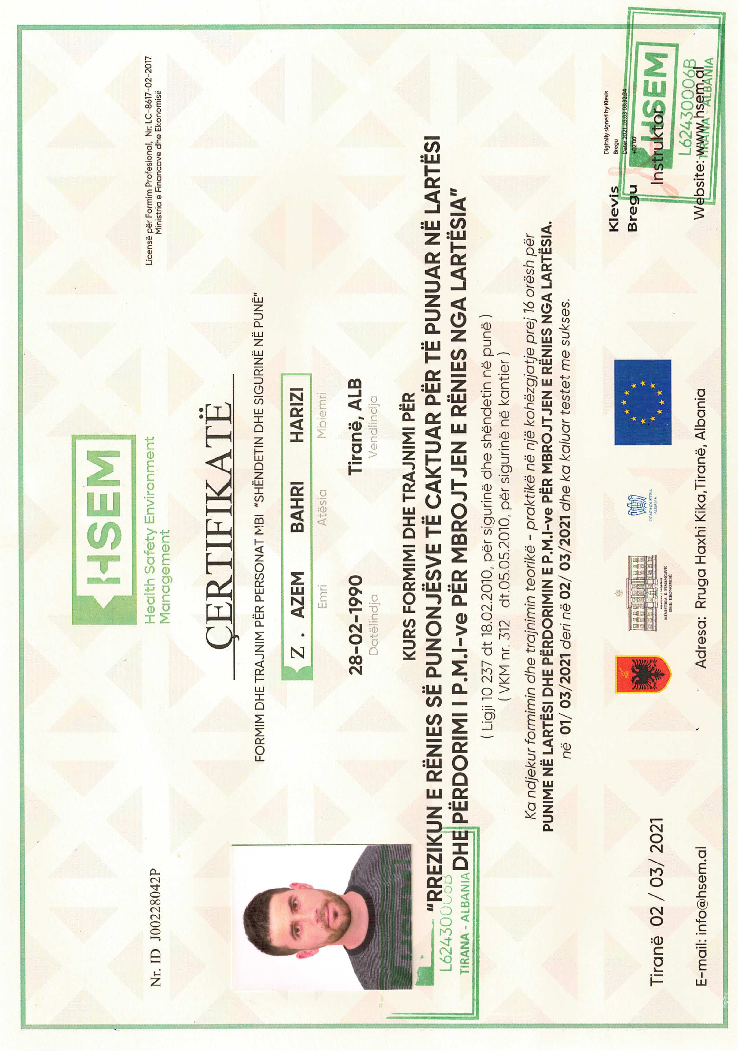 HSE Certified